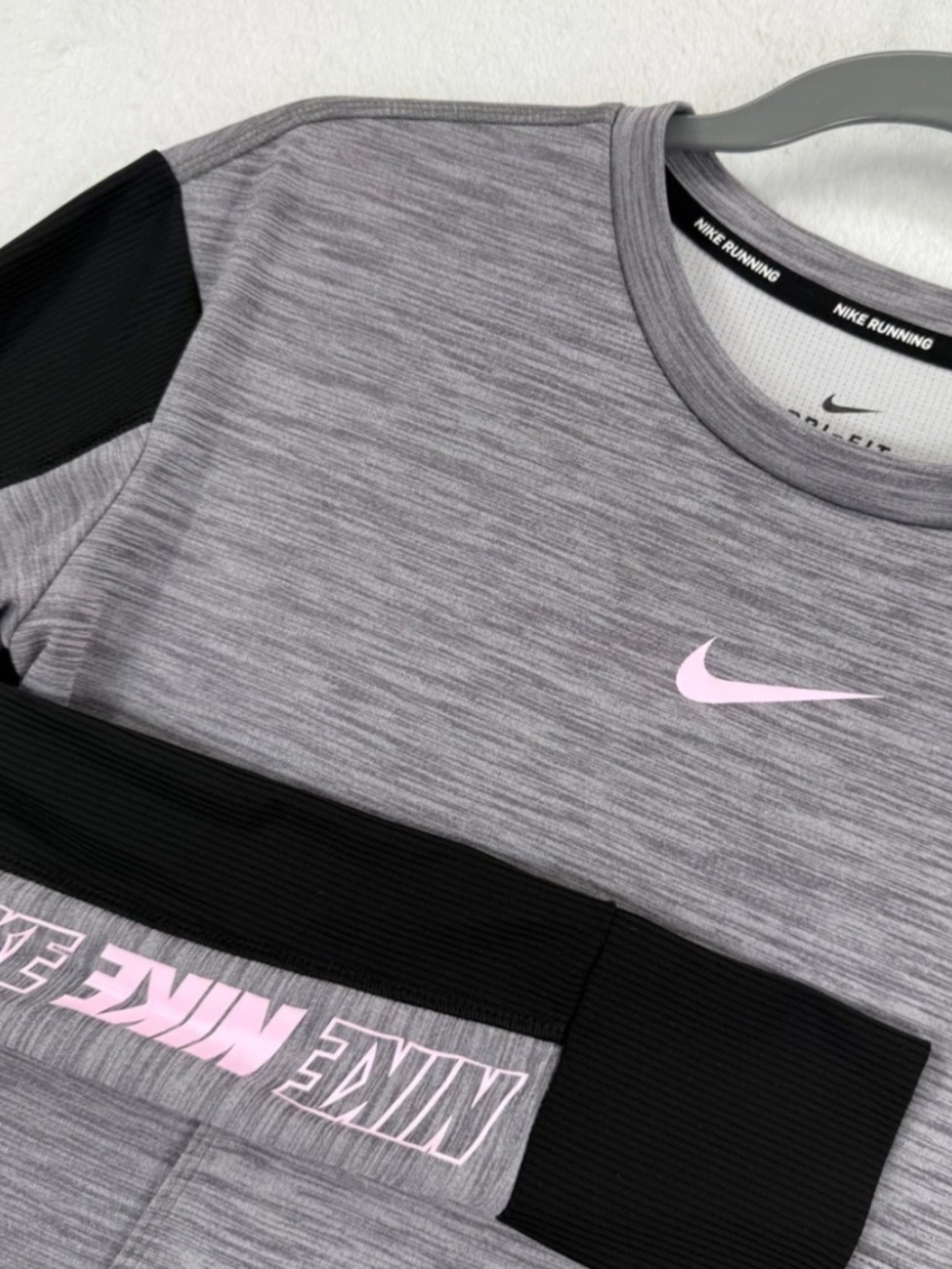 gray Nike Dri-FIT long-sleeve athletic shirt size XL